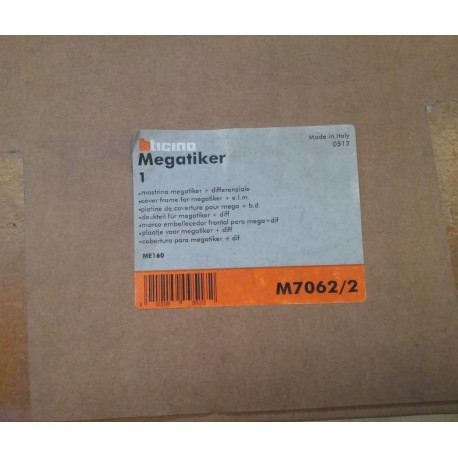 Bticino - Mostrina megatiker + differenziale M7062/2
