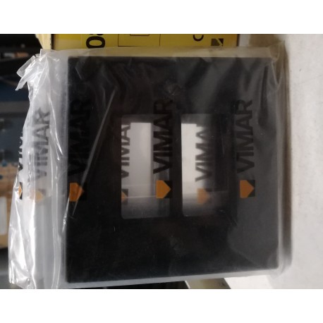 Vimar - Placca alluminio anodizzato 2M standard serie 8000 per scatole 08506.N