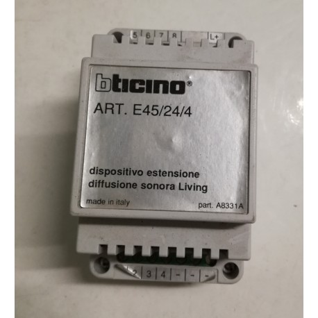 Bticino - Dispositivo estensione diffusione sonore Living E45/24/4