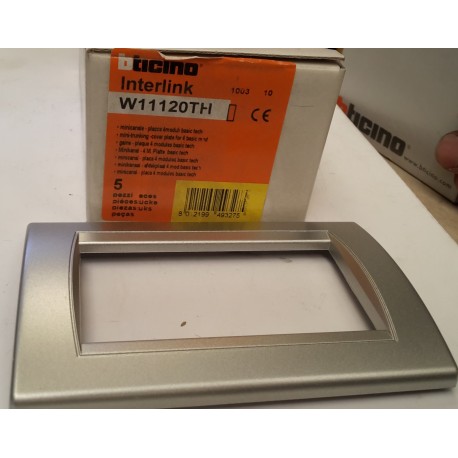 Bticino - Minicanale – placca 4 moduli basic tech - W11120TH