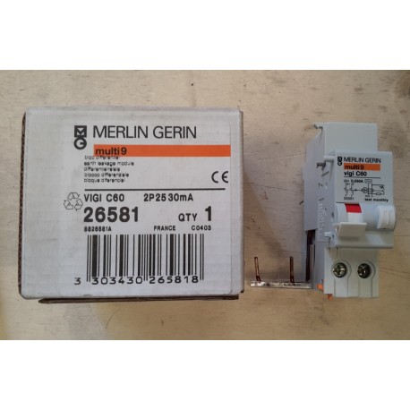 Merlin Gerin - Blocco differenziale 25A 2P 30mA - 26581