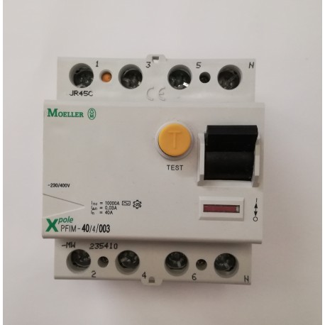 Moeller-Interruttore magnetotermico differenziale 40A 0,03A 3P+N - PFIM-40/4/003