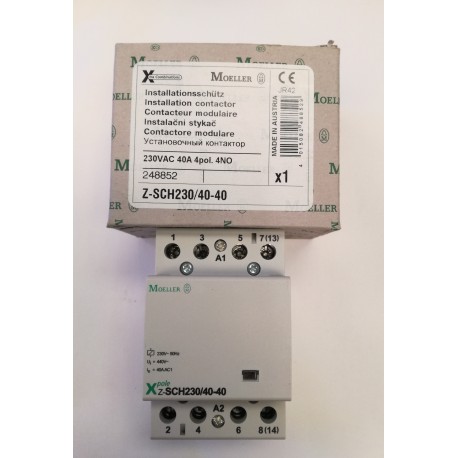 Moeller - Contattore modulare 230VAC 40A 4P 4NO - Z-SCH230/40-40