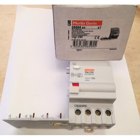 Merlin Gerin - Blocco differenziale 4P 25A 30mA Type AC - 26595BA