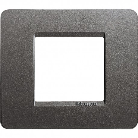 Bticino - 1 confezione da 10pz. placca color iron 2P - AM4802IR