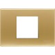 Bticino - Placca 2 moduli oro satinato - N4819OS