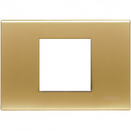 Bticino - Placca 2 moduli oro satinato - N4819OS