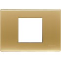 Bticino - Placca 2 moduli oro satinato - N4819OS