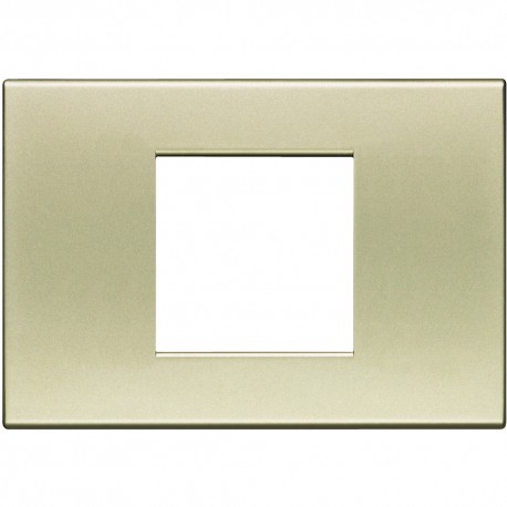 Bticino - Placca 2 posti argento lucido - N4819SA