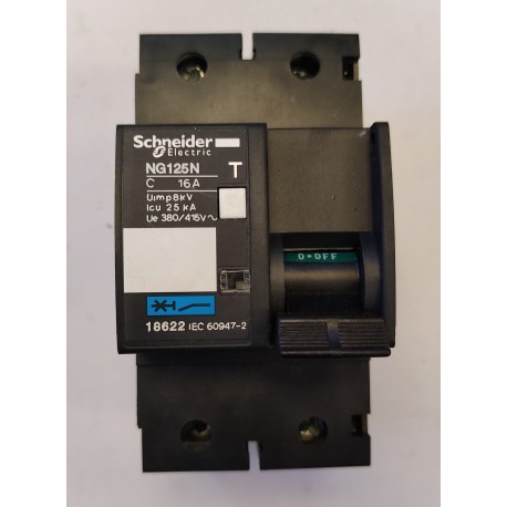 Schneider - Interruttore magnetotermico NG125N 2P C 16A 25kA - 18622