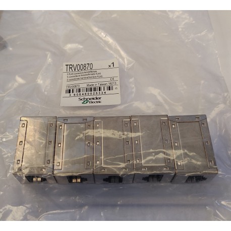 Schneider - 5 connettori FEMMINA-FEMMINA RJ45 - TRV00870
