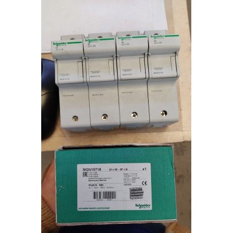 SCHNEIDER - PORTAFUSIBILI 22X58 3P+N 100A 690V 50/60HZ