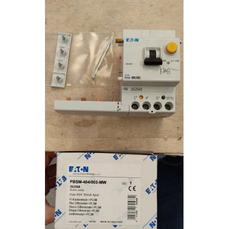 EATON - BLOCCO DIFFERENZIALE 40A 30mA 4 POLI PBSM-404/003-MW