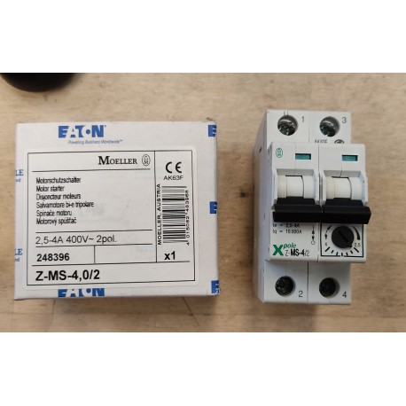 EATON - SALVAMOTORE 2 POLI 2,5-4A 400V Z-MS-4,0/2