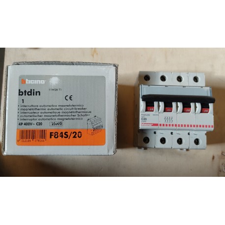 BTICINO - Interruttore automatico magnetotermico 4 poli 20A 25K (4x20A)