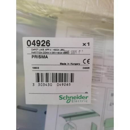 SCHNEIDER - SCHERMO SEGREGAZIONE COLLEGAMENTO INTERRUTTORE 800A VERTICALE L650