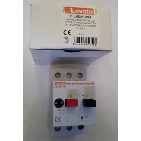 Lovato - Interruttore salvamotore 1 – 1,6 A