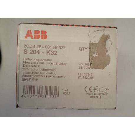 ABB - Interruttore automatico 4P 32A [S 204 - K32]