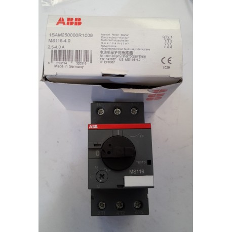 ABB - Salvamotore 2.5 – 4 A (MS116 – 4.0)