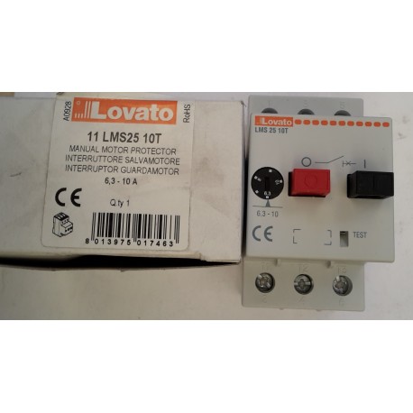Lovato - Interruttore salvamotore 6,3 – 10 A