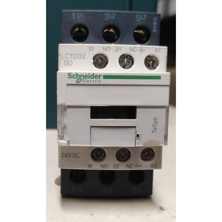 SCHNEIDER - CONTATTORE 3POLI 24VDC 50A