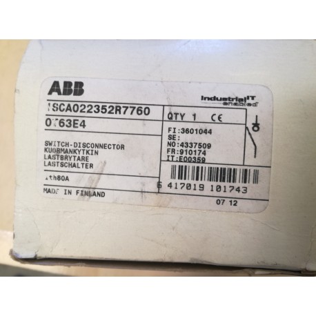 ABB - OT63E4 - Interruttore-Sezionatore Switch Sezionatore 80A 4P
