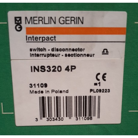 MERLIN GERIN - Interruttore / sezionatore Compact INS320 - 320 A - 4 poli
