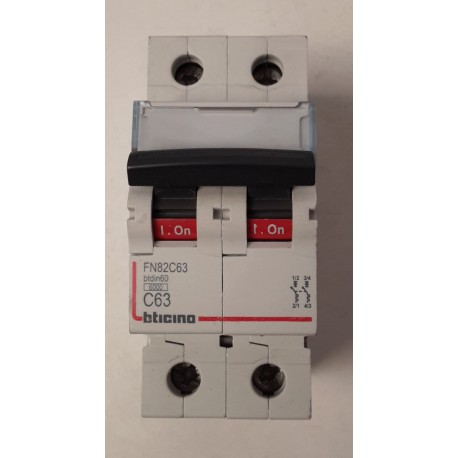 BTICINO - INTERRUTTORE MAGNETOTERMICO 2P - FN82C63