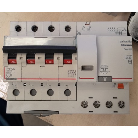 BTICINO - INTERRUTTORE 7 MODULI C50 50A FH84C50+G44AS63