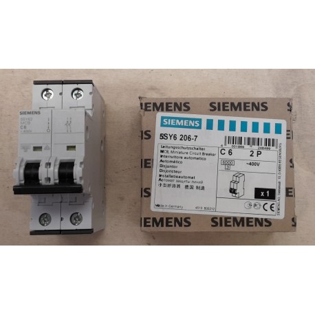 SIEMENS - INTERRUTTORE MAGNETOTERMICO - 5SY6206-7