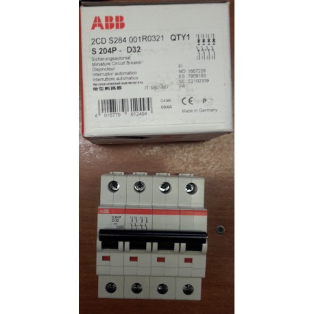 ABB - INTERRUTTORE MAGNETOTERMICO S204P-D32