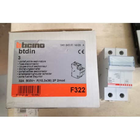 BTICINO - PORTAFUSIBILE BIPOLARE - F322