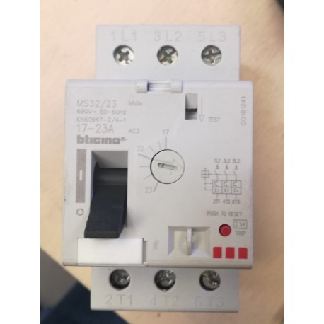 BTICINO - SALVAMOTORE MAGNETOTERMICO - MS32/23