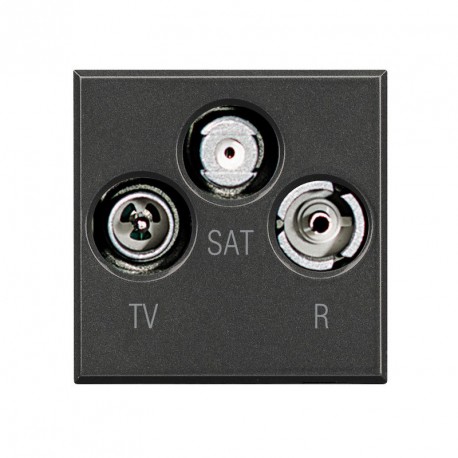 BTICINO HS4210D AXOLUTE antracite presa TV/RD/SAT demiscelata