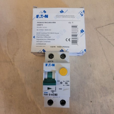 EATON - 236873 - PKN4-6/1N/N/003-MW - INTERRUTTORE MAGNETOTERMICO DIFFERENZIALE