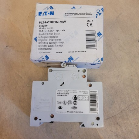 EATON - 243226 - PLZ4-C10/1N-MW - INTERRUTTORE AUTOMATICO MAGNETOTERMIO