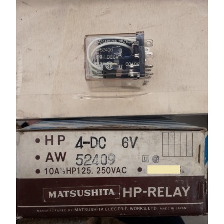 N.3 PEZZI - MATSUSHITA - HP4-DC6V - RELÈ AW52409