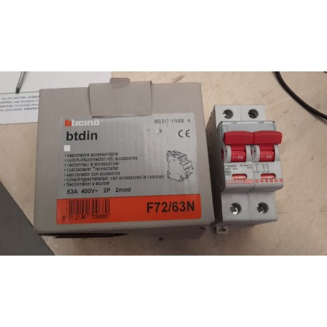 BTICINO - F72/63N - SEZIONATORE ACCESSORIABILE