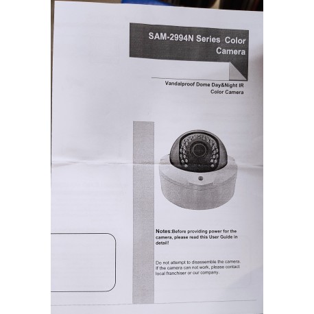 Airspace SAM-2994N VANDALPROOF DOME DAY&amp;NIGHT IR COLOR CAMERA