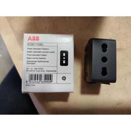N.2 PEZZI - ABB - 2CSE1103EL - PRESA STANDARD ITALIANA BIVALENTE