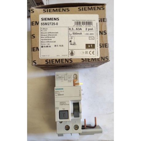 SIEMENS - 5SM2725-0 - BLOCCO DIFFERENZIALE 0.3 - 63A