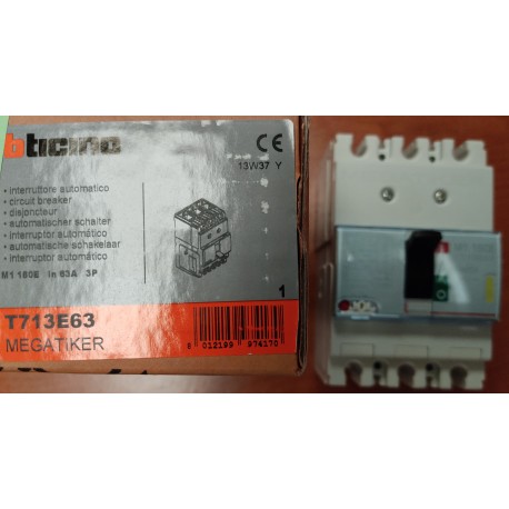 Bticino interruttore automatico M1 160E In 63A 3P T713E63