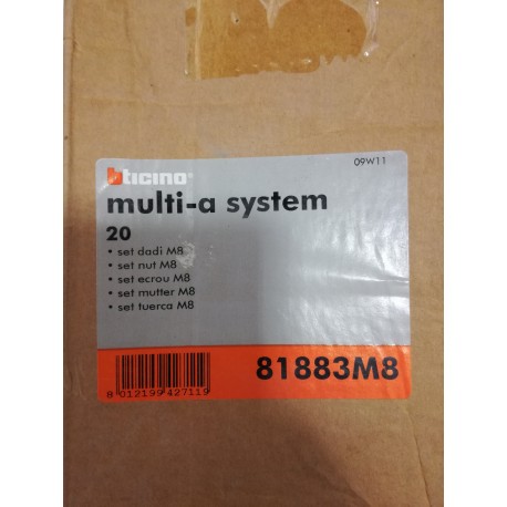 N.40 PEZZI - BTICINO - 81883M8 - SET DADI M8 MULTI A SYSTEM