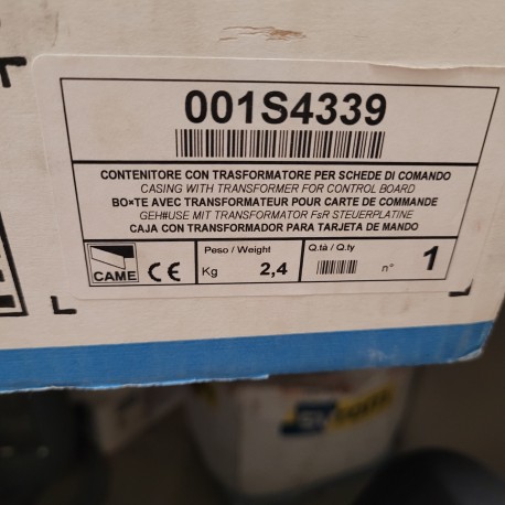 CAME - 001S4339 - CONTENITORE CON TRASFORMATORE PER SCHEDE DI COMANDO