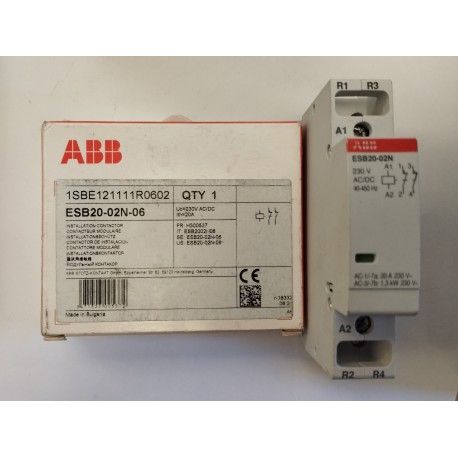 ABB - 1SBE121111R0602 - CONTATTORE 230V AC/DC 20A